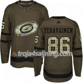 Carolina Hurricanes tröja Teuvo Teravainen 86 Adidas 2017-2018 Camo Grön Authentic - NHL Tröjor Herr